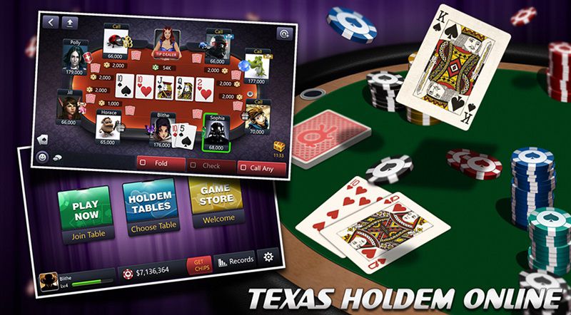 Các thành phần cơ bản trên bàn chơi Poker Texas Holdem